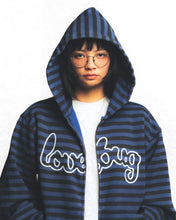 LOVEBUG STRIPED HOODIE (BLUE)