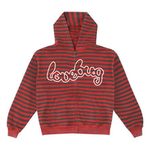 LOVEBUG STRIPED HOODIE (RED)